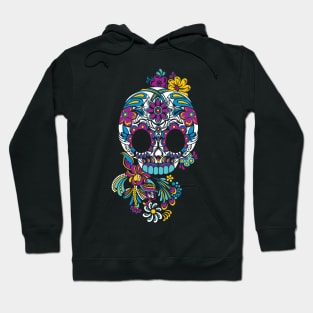 Cute Sugar Skull Flowery Mex Art Hoodie